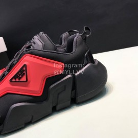 Prada Fashion Thick Rubber Sole Sneakers For Men Red