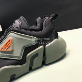 Prada Fashion Thick Rubber Sole Sneakers For Men Gray