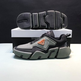 Prada Fashion Thick Rubber Sole Sneakers For Men Gray