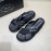 Prada Summer Black Calf Leather Cross Slippers For Men