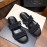 Prada Fashion Leather Slippers For Men Black