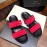Prada Fashion Leather Slippers For Men Red