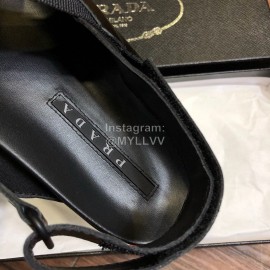Prada Fashion Cowhide Webbing Sandals For Men Black
