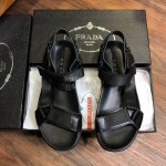 Prada Fashion Cowhide Sandals For Men Black
