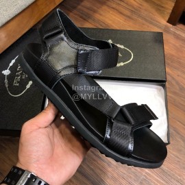 Prada Fashion Cowhide Sandals For Men Black