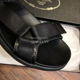 Prada Fashion Cowhide Sandals For Men Black
