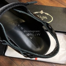 Prada Fashion Cowhide Sandals For Men Black
