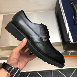 Prada Fashion Cowhide Lace Up Shoes For Men Black
