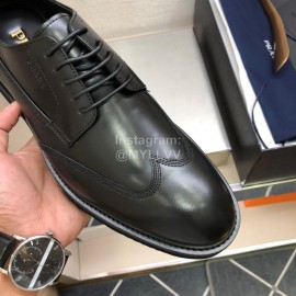 Prada Fashion Cowhide Lace Up Shoes For Men Black