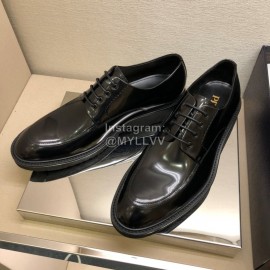 Prada Fashion Black Cowhide Lace Up Shoes For Men 