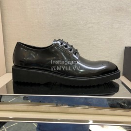 Prada Fashion Cowhide Lace Up Shoes For Men 