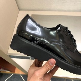 Prada Fashion Cowhide Lace Up Shoes For Men 