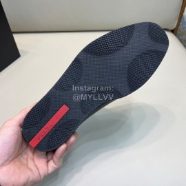 Prada Carved Leather Lace Up Shoes For Men