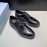 Prada Carved Calf Leather Lace Up Shoes For Men Black