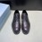 Prada Black Carved Calf Leather Lace Up Shoes For Men