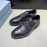 Prada Black Carved Calf Leather Lace Up Shoes For Men