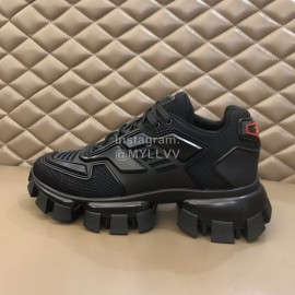 Prada Fashion Thick Soled Sneakers For Men Black