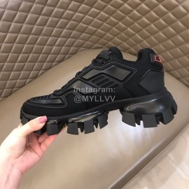 Prada Fashion Thick Soled Sneakers For Men Black