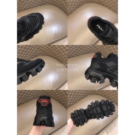 Prada Fashion Thick Soled Sneakers For Men Black