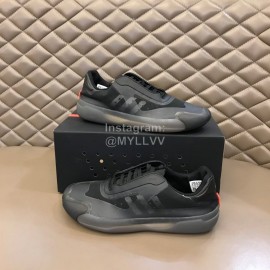 Prada Adidas Co Branded Casual Suede Sneakers For Men Black