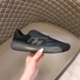 Prada Adidas Co Branded Casual Suede Sneakers For Men Black