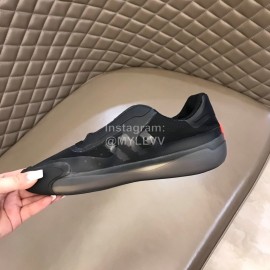 Prada Adidas Co Branded Casual Suede Sneakers For Men Black