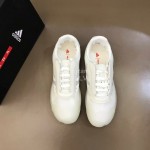Prada Adidas Co Branded Casual Suede Sneakers For Men White