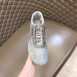 Prada Adidas Co Branded Casual Suede Sneakers For Men Gray