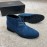 Prada Velvet Cowhide Short Boots For Men Blue