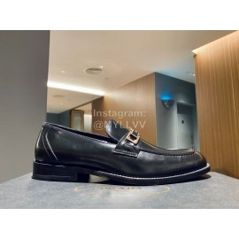 Prada Saffiano Leather Casual Loafers For Men Black