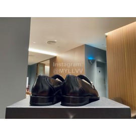 Prada Saffiano Leather Casual Loafers For Men Black