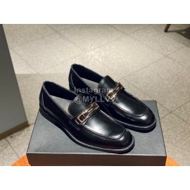 Prada Saffiano Leather Casual Loafers For Men Black