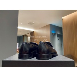 Prada Saffiano Leather Casual Loafers Black For Men