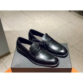 Prada Saffiano Leather Casual Loafers Black For Men
