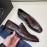 Prada Crocodile Pattern Leather Casual Loafers For Men Brown
