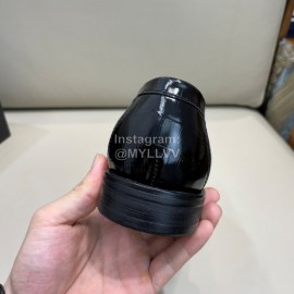 Prada Crocodile Pattern Leather Casual Loafers For Men