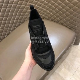 Prada Summer Mesh Leather Casual Sneakers For Men Black