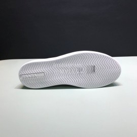 Prada Red Silk Screen Logo Cowhide Sneakers For Men 