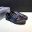 Prada Silk Screen Logo Cowhide Mesh Sneakers For Men Black
