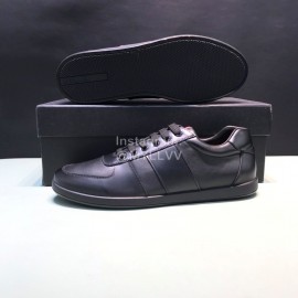 Prada Black Cowhide Lace Up Sneakers For Men 