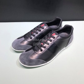 Prada Fashion Lace Up Casual Sneakers For Men Black