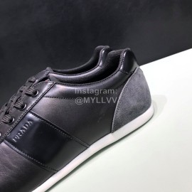 Prada Fashion Lace Up Casual Sneakers For Men Black