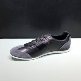 Prada Fashion Lace Up Casual Sneakers For Men Black