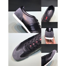 Prada Fashion Lace Up Casual Sneakers For Men Black