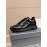 Prada Mesh Cowhide Thick Soled Sneakers For Men Black