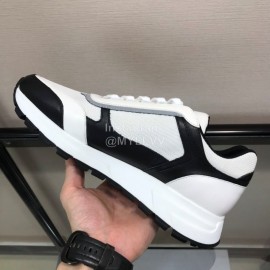 Prada Cowhide Thick Soled Sneakers For Men Black