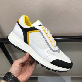 Prada Cowhide Thick Soled Sneakers For Men Yellow
