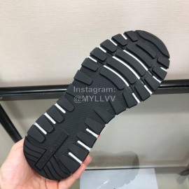 Prada Cowhide Thick Soled Sneakers For Men Orange