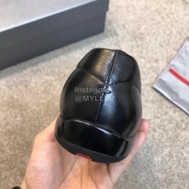 Prada Cowhide Casual Business Loafers For Men Black