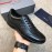 Prada Black Cowhide Casual Business Loafers For Men 